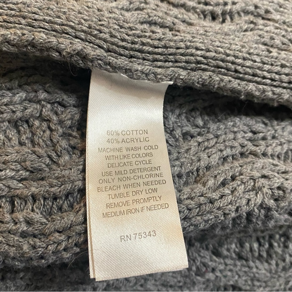 Between Me And You Ladies Sweater Gray Pull Over Oversized Cowl Neck - Picture 8 of 16
